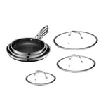 HexClad Hybrid Nonstick 15-Piece Cookware Set, 12" Wok, 8", 10", and 12" Pans with Lids, 2, 3, and 8Qt Pots with Lids, and 2 Silicone Trivets, Stay-Cool Handles, Dishwasher and Oven-Safe