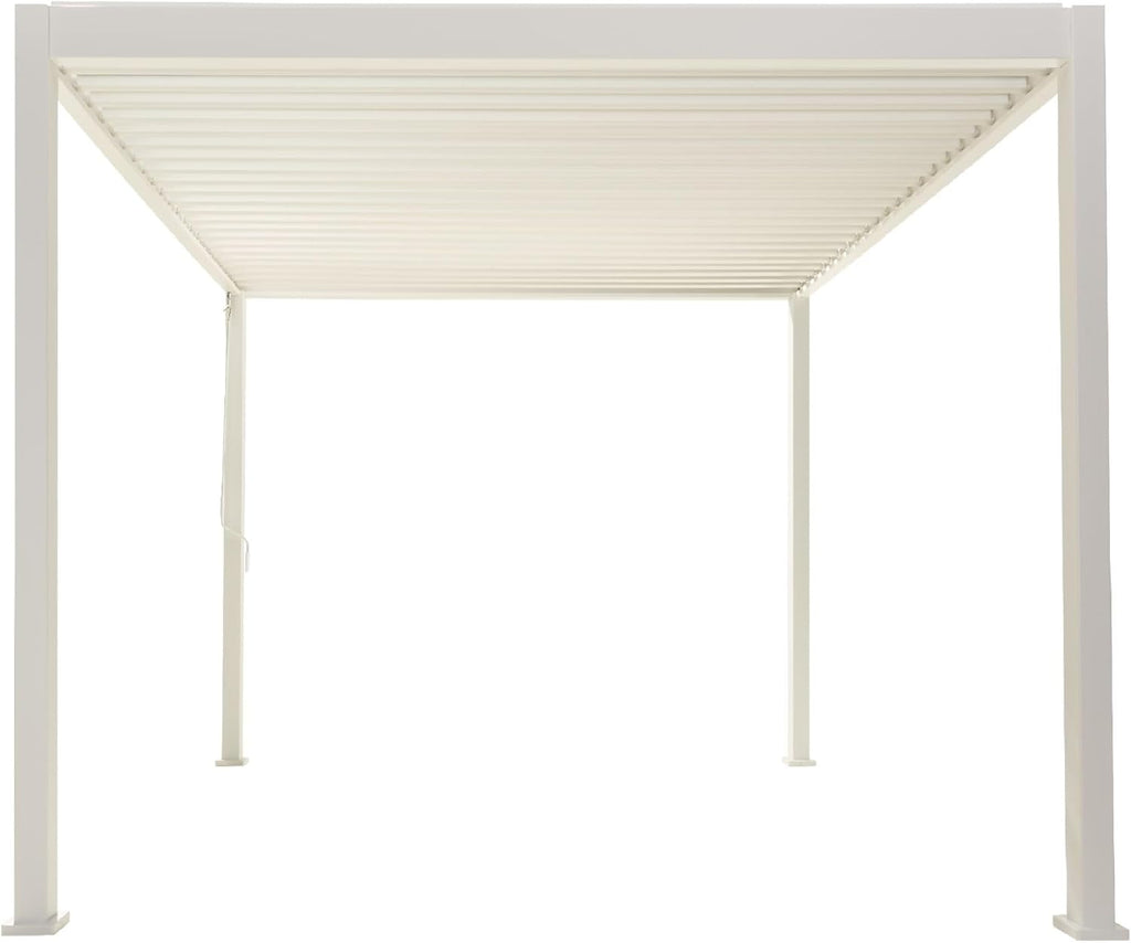 Novum Mirador Classic 300 x 400 cm White Pergola Louvered Roof