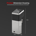 AnchorChef Immersion Circulator, Commercial Restaurant Sous Vide Machine，Large capacity sous vide, Fast-Heating，Sous vide cooker 1400W，With large Touchscreen Accurate Temperature Timer (110V)