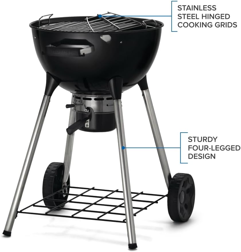 Napoleon NK22 Premium Charcoal Kettle Grill 22in Black