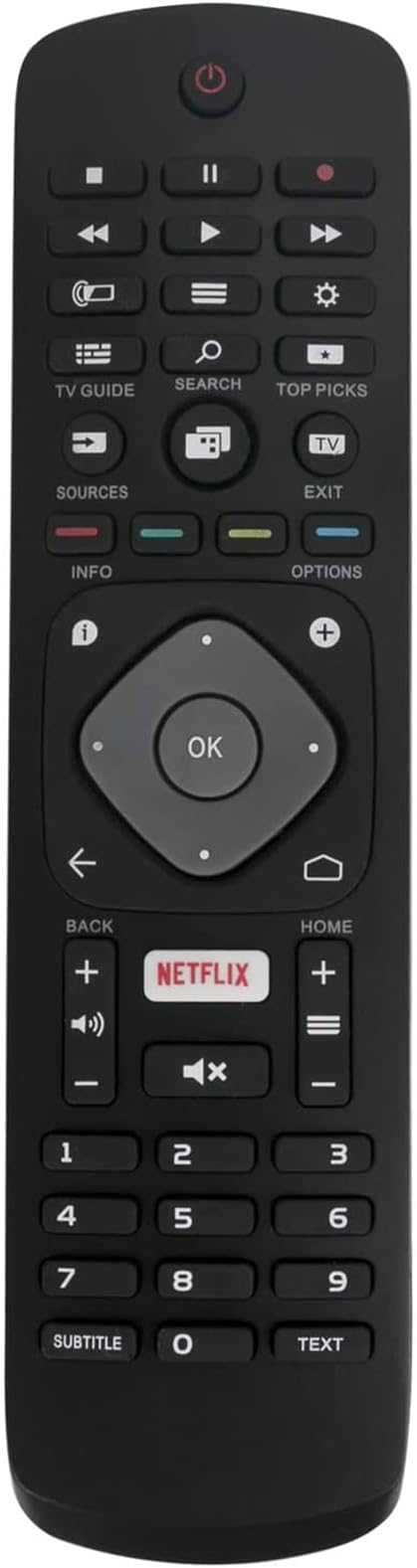 AULCMEET 996596001555 Replacement Remote Control for Philips TV Black