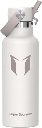Super Sparrow FlipFlow Stainless Steel Water Bottle 500ml Grey