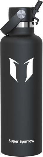 Super Sparrow FlipFlow Stainless Steel Water Bottle 500ml Grey