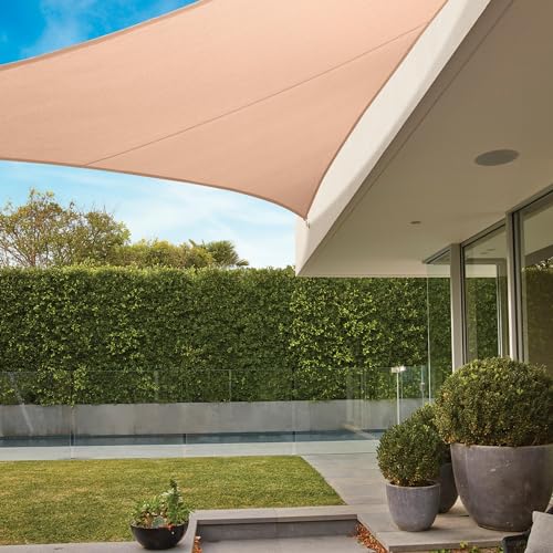 Coolaroo Premium Shade Sail Kit 95% UV Block Commercial-Grade Outdoor Sun Shade