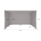 sweeek - Bioklimatische Pergola Palace 3x4m mit Lamellendach + 2 Markisen 3m + 1 Markise 4m