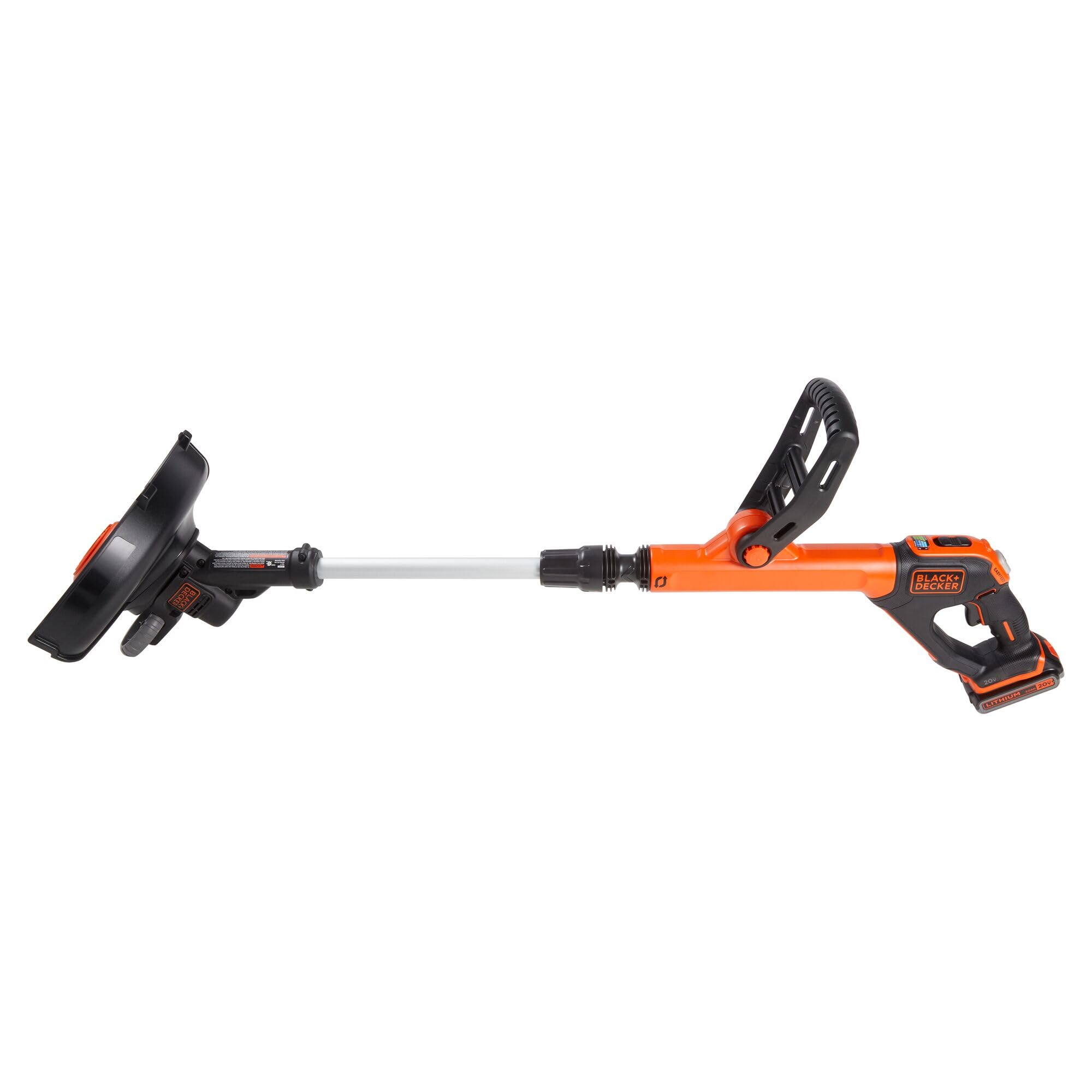BLACK+DECKER 20V MAX Cordless String Trimmer and Edger with Spool, Battery and Charger Included, 2 Speed, 12 Inch (LST522)