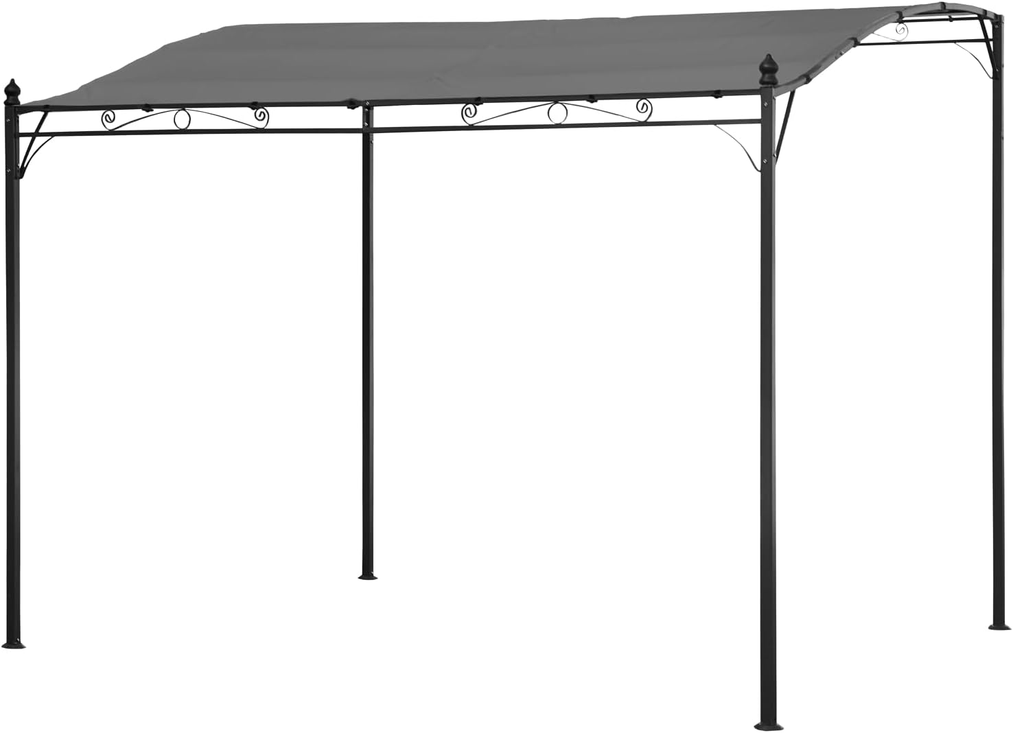 Happy Garden Wall-Mounted Pergola 118x98x97 in Anthracite Grey
