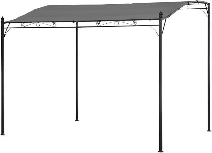 Happy Garden Wall-Mounted Pergola 118x98x97 in Anthracite Grey