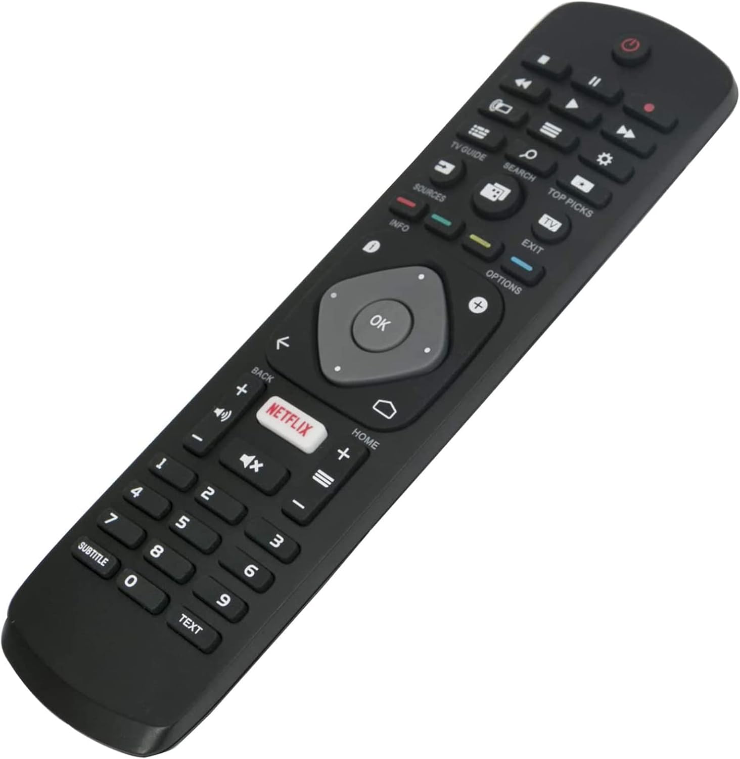 AULCMEET 996596001555 Replacement Remote Control for Philips TV Black