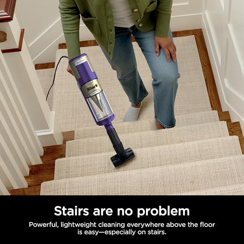 Shark POWERDETECT Ultra-Light Corded Stick Vacuum with DuoClean Technology, Self-Cleaning Brushroll for No Hair Wrap, Anti-Allergen Complete Seal, and Odor Neutralizer Technology, HZ4002