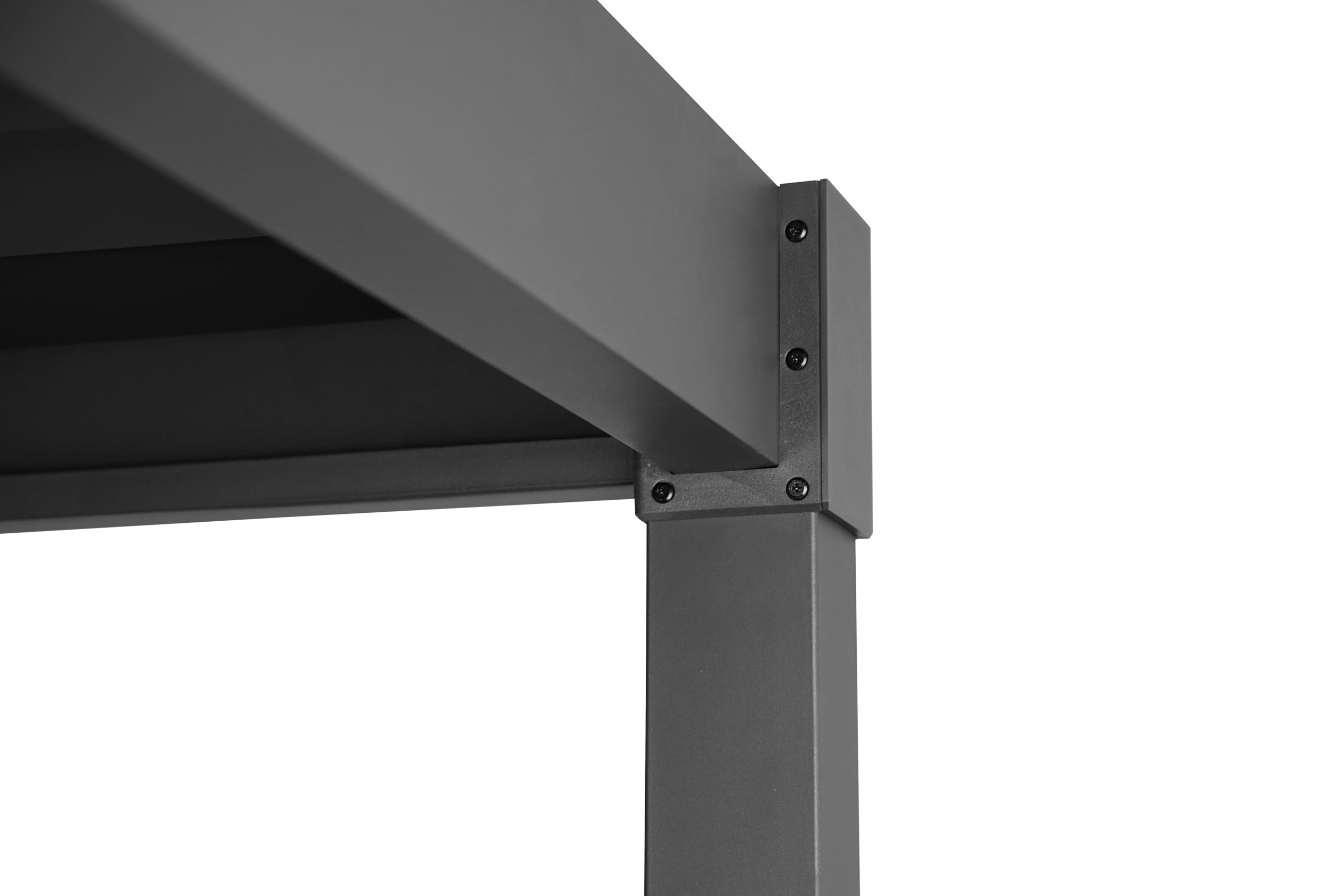 MIRADOR Pergola 80 Solid 3x3 m Stahl Anthrazit verstellbares Lamellendach Garten Terasse Pergola Winterfest Stabil Pavillion