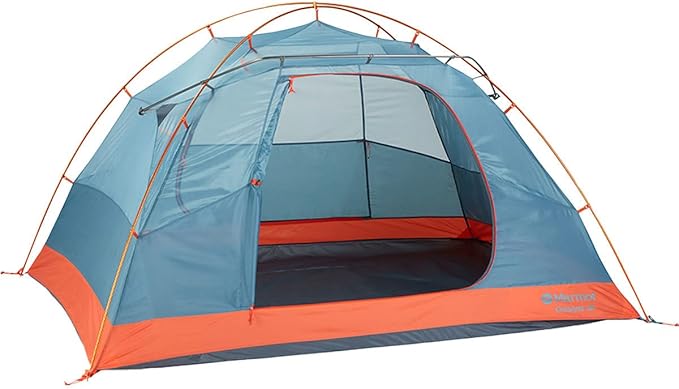 Marmot Catalyst 3 Person Camping Tent Red Sun Blue