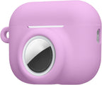 Kwmobile Silicone Cover for Airpods Pro 3 with AirTag Storage
