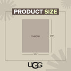 UGG Euphoria Plush Faux Fur Throw Blanket, Warm Fluffy Throw for Couch or Bed, Luxury Bedroom Decor, Christmas Fluffy Blankets, Machine Washable, 50-inch x 70-inch, White Snow