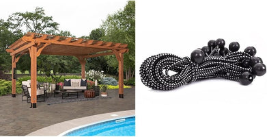 Backyard Discovery Beaumont 16x12 Ft Cedar Pergola Kit Bungee Cords