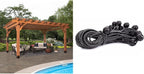 Backyard Discovery Beaumont 16x12 Ft Cedar Pergola Kit Bungee Cords