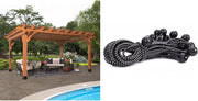Backyard Discovery Beaumont 16x12 Ft Cedar Pergola Kit Bungee Cords