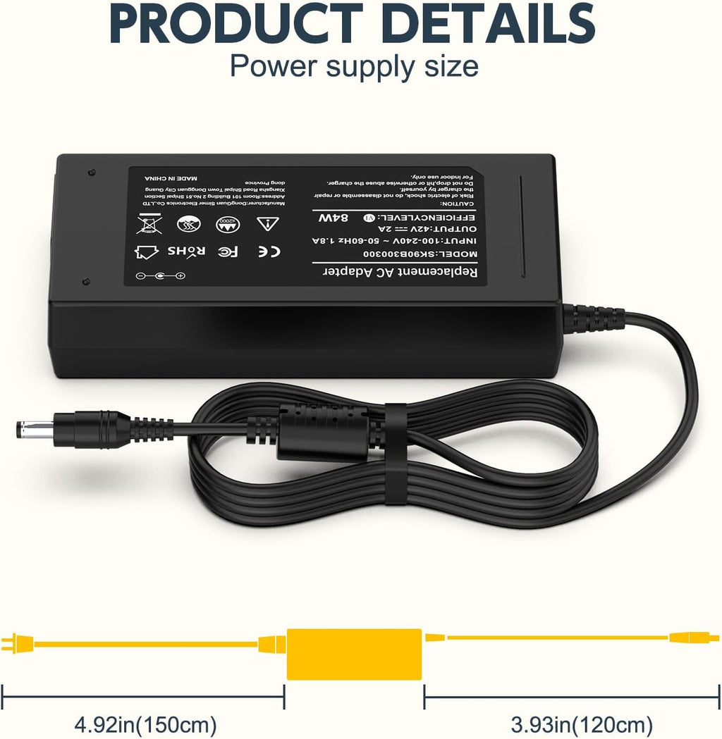 Galaxy Bang 42V 2A Charger for ANCHEER 250W/350W Bikes