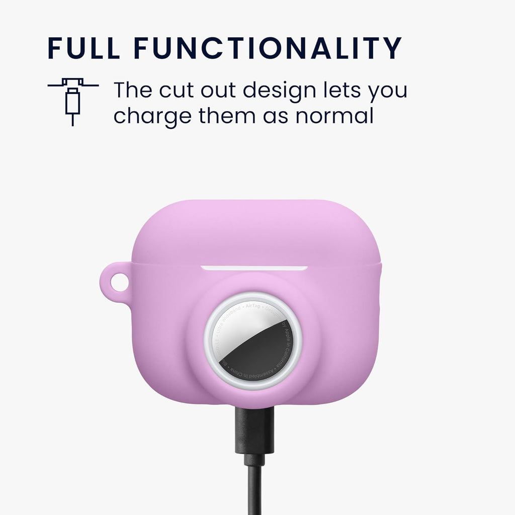 Kwmobile Silicone Cover for Airpods Pro 3 with AirTag Storage