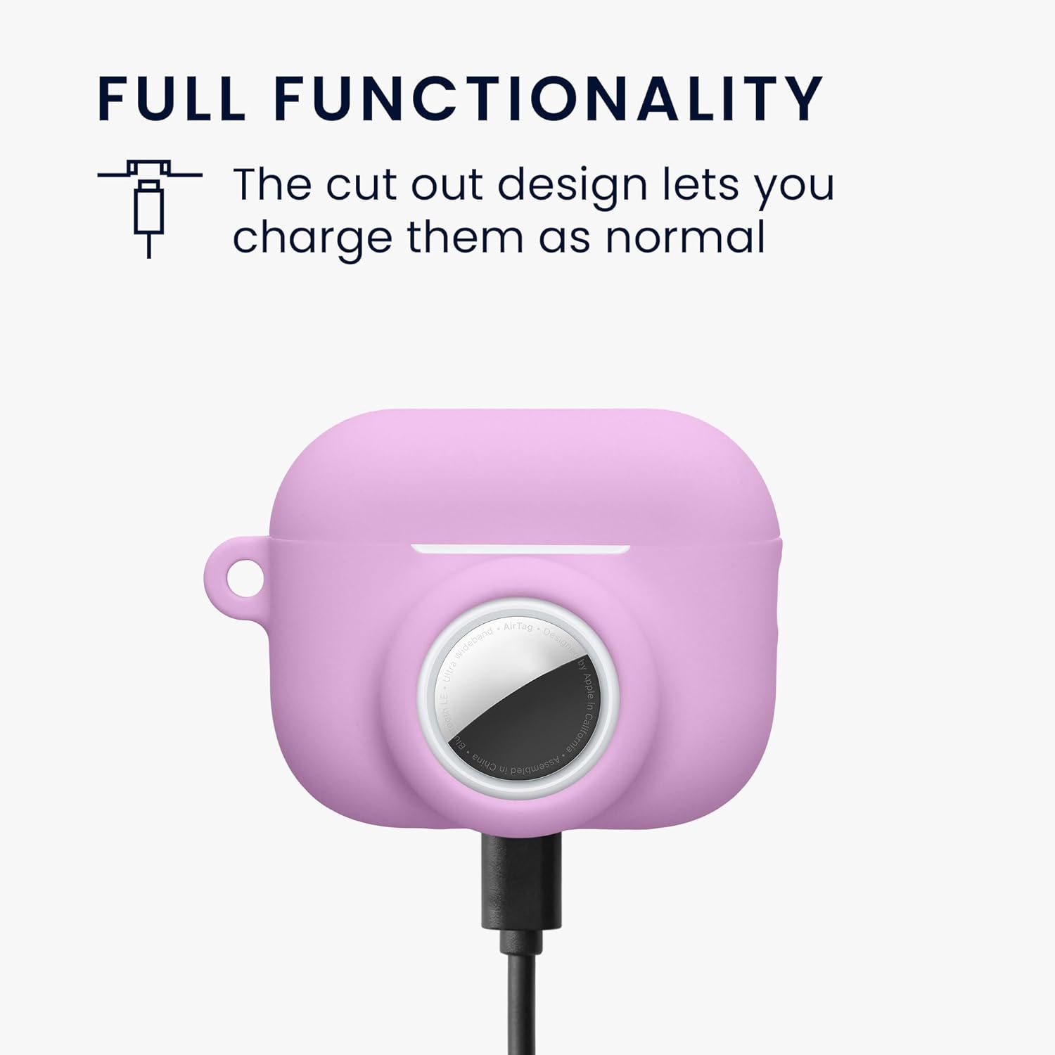 Kwmobile Silicone Cover for Airpods Pro 3 with AirTag Storage