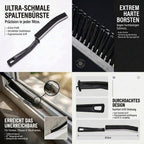 PaaoRoaru Deep Cleaning Grout Brushes Curved Head Stainless Steel