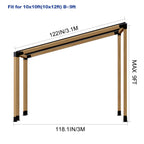 Grehitk Pergola Kit, Slanted Roof Pergola Bracket, 3-Way Brackets with Post Base Kit, Log Cabin Outdoor 4"x 4" (Actual 3.5" X 3.5") Lumber