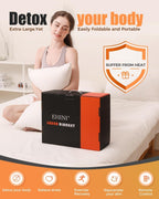 EHINI Infrared Sauna Blanket for Home Use, Portable Design for Relaxation and Detoxification Highest 176℉, 20-60 Minutes Timer, 6 ft x 2.65 ft (Black)