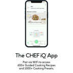 CHEF iQ Smart Pressure Cooker with WiFi and Built-in Scale - Easy-to-Use 10-in-1 Multicooker with 500+ Guided Recipes - Rice Cooker, Slow Cooker, Instant Meals for Foodies - 6 Quart - Family Size