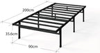 Zinus Justin Bed Frame with Under Bed Storage Metal Platform Black