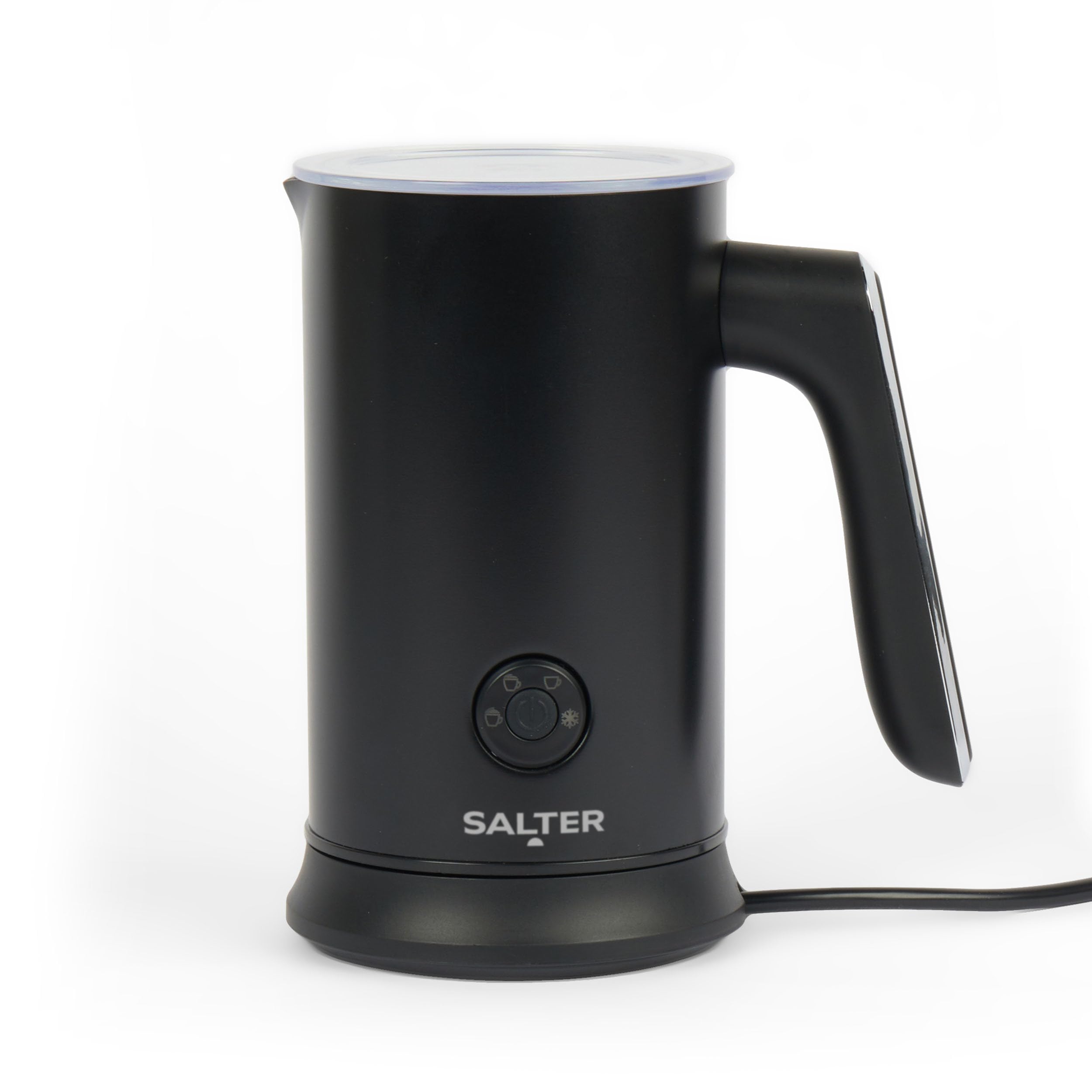 Salter Chocolatier Hot Chocolate Maker - 4-in-1 Electric Milk Frother, Cordless Hot & Cold Milk Foamer 115ml, One Cup 240ml Milk Steamer Heater, LED Control Panel, for Coffee, Cappuccino, Latte, 500W