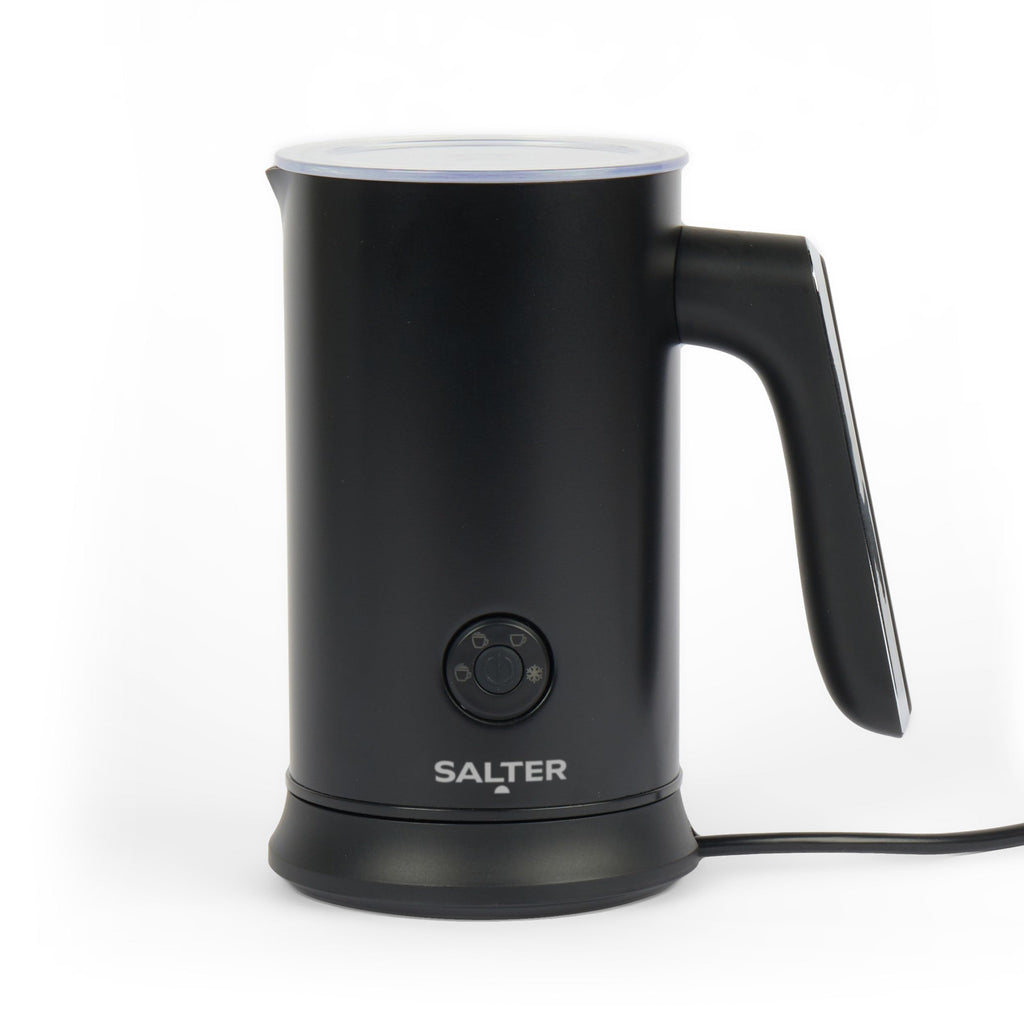 Salter Chocolatier Hot Chocolate Maker - 4-in-1 Electric Milk Frother, Cordless Hot & Cold Milk Foamer 115ml, One Cup 240ml Milk Steamer Heater, LED Control Panel, for Coffee, Cappuccino, Latte, 500W