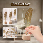 Uimoky Gold Leaf Home Decor Set - Metal Leaves Statues, Modern Artistic Sculptures for Living Room, Office, Shelf & Home Decorative, Handmade 3D Botanical Accents (Monstera, Feather, Ginkgo, 3PCS)
