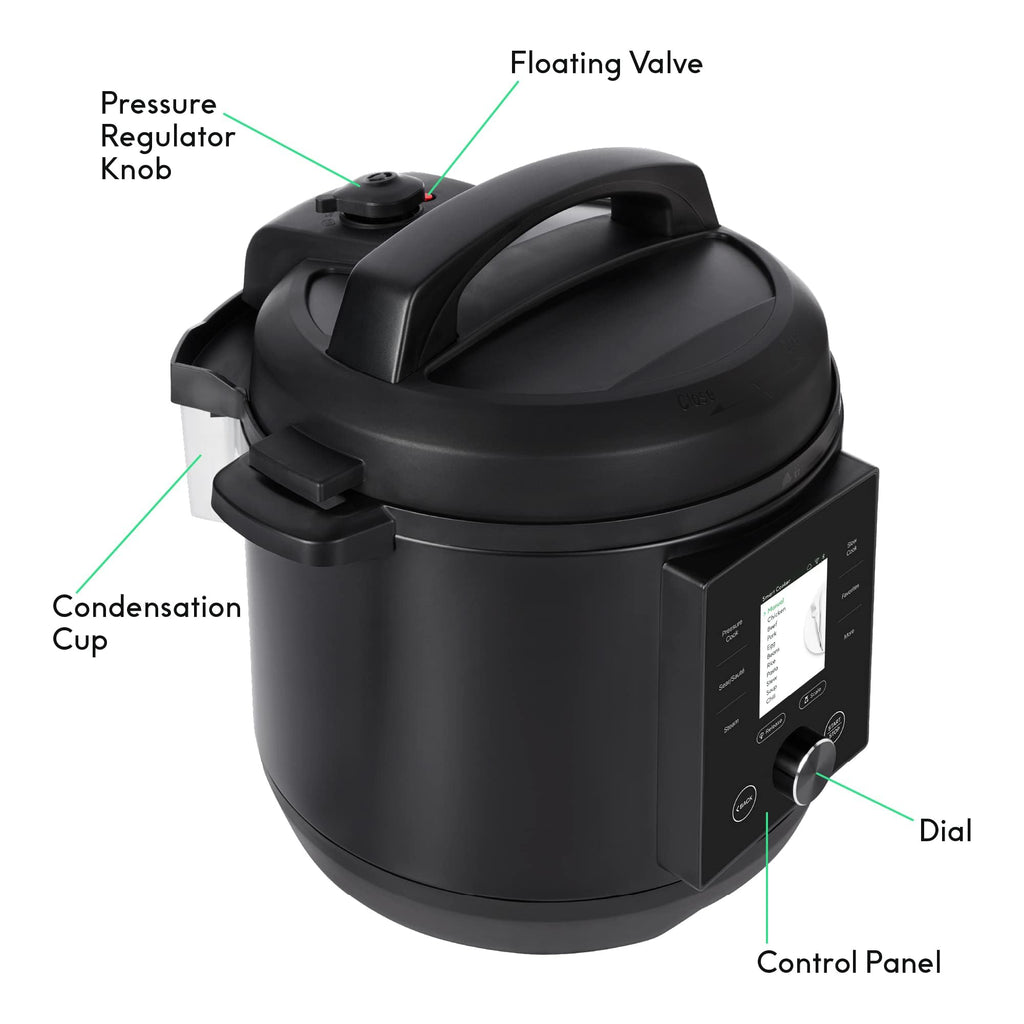 CHEF iQ Smart Pressure Cooker with WiFi and Built-in Scale - Easy-to-Use 10-in-1 Multicooker with 500+ Guided Recipes - Rice Cooker, Slow Cooker, Instant Meals for Foodies - 6 Quart - Family Size