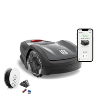 Husqvarna Mähroboter Automower Aspire R4 für 400 m² Fläche I Akku Rasenmäher Roboter, Steuerung per Connect App (inkl. Sprachsteuerung, WLAN, Bluetooth) mit Installations-Kit