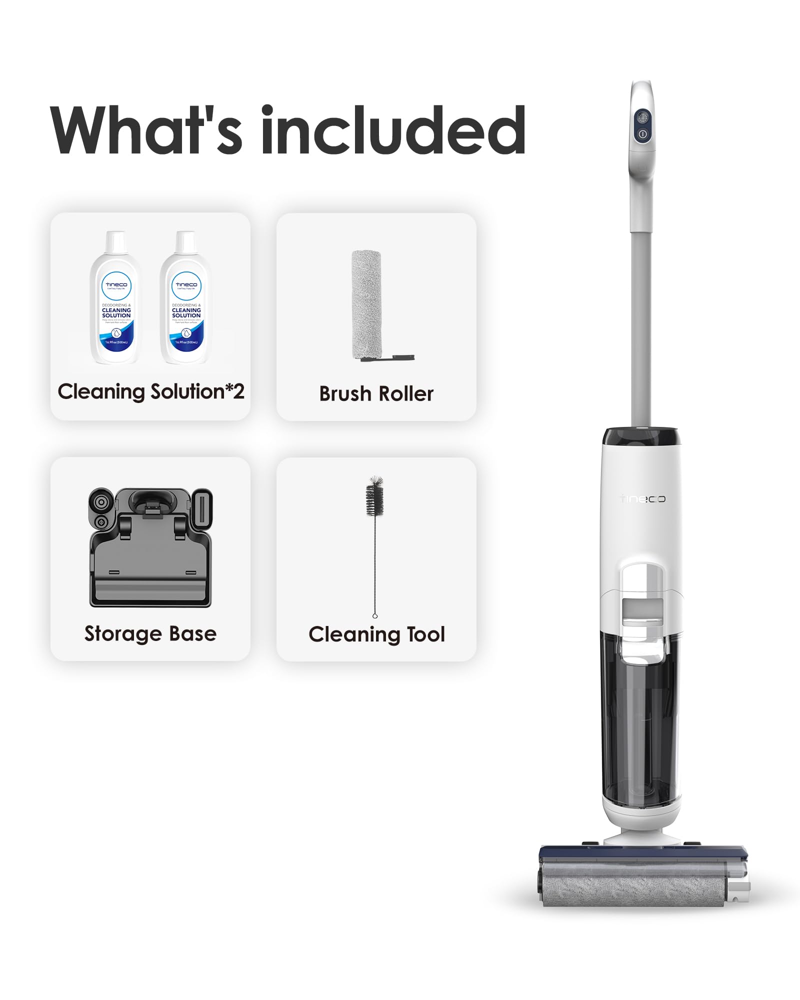 Tineco iFLOOR 5 Breeze Complete Wet Dry Vacuum Cordless Floor Washer, One-Step Cleaning for Hard Floors, Edge Clean, Auto Self-Cleaning, Lightweight & Cordless Design