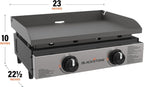 Blackstone 1666 22 Inch Tabletop Griddle Stainless Steel Faceplate Black
