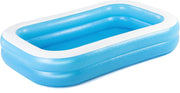 Bestway 54006 Family Rectangular Inflatable Paddling Pool Blue/White