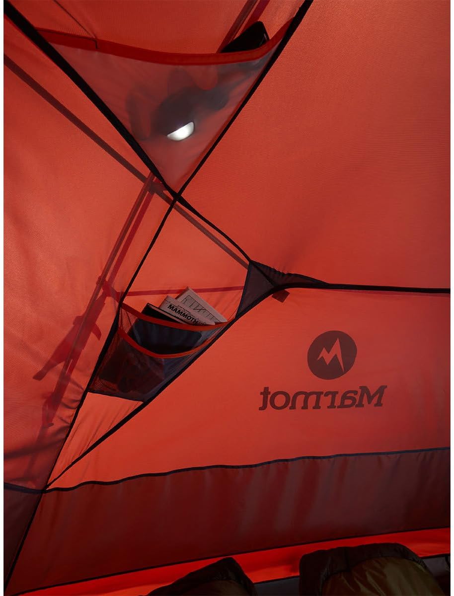 Marmot Catalyst 3 Person Camping Tent Red Sun Blue
