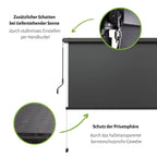 empasa Sonnenschutzrollo Vorhang Zubehör für unsere elektrische Pergola, anthrazit, in verschiedenen Größen