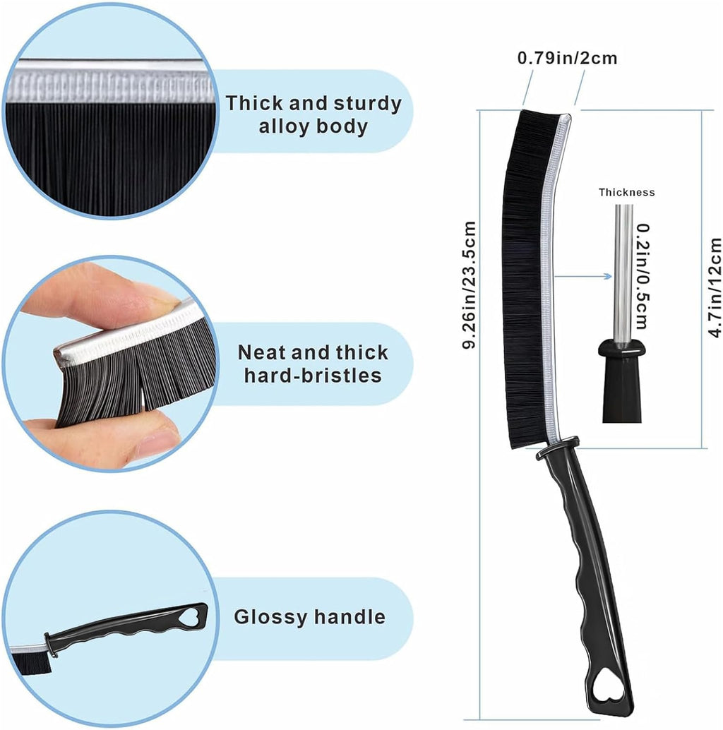 HOPAISH 5-Pack Grout Cleaning Brush Stiff Bristles Black