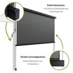 empasa Sonnenschutzrollo Vorhang Zubehör für unsere elektrische Pergola, anthrazit, in verschiedenen Größen