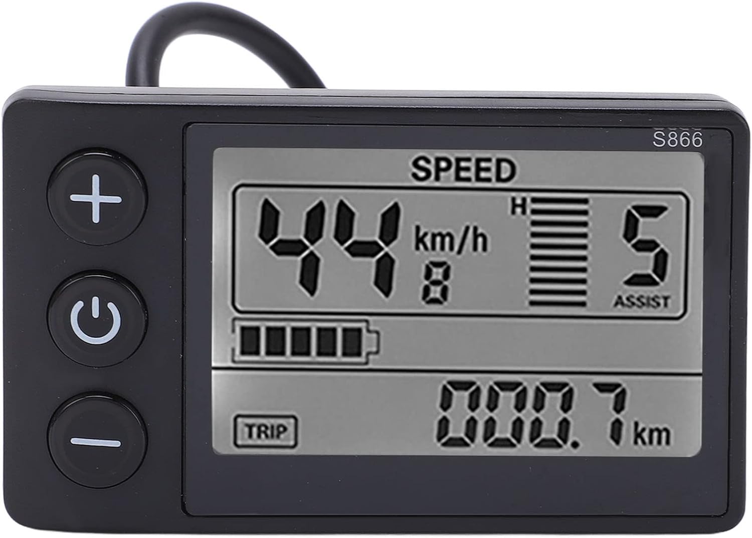 Luatoxry S866 LCD Bike Display Screen 5 Pin 24V 36V 48V