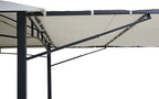 Mendler HWC-F94 Gazebo Movable Sidewall Steel 2.5m Cream Beige