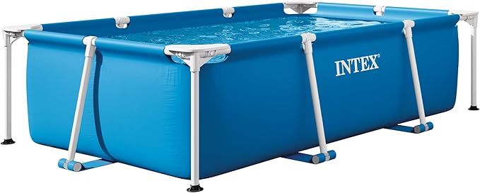 INTEX Rectangular Frame Above Ground Pool 439 Gallon Blue
