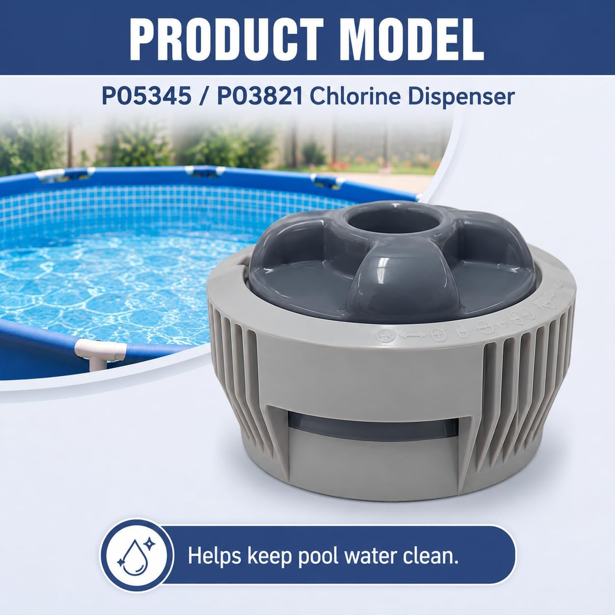 FGGHTLEA P05345 P03821 Chemical Chlorine Dispenser Replacement for Lay Z Spa