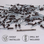 SKIR'CO 80 Painted Aluminum Blind Rivets 4.0 x 14 mm Chocolate Brown