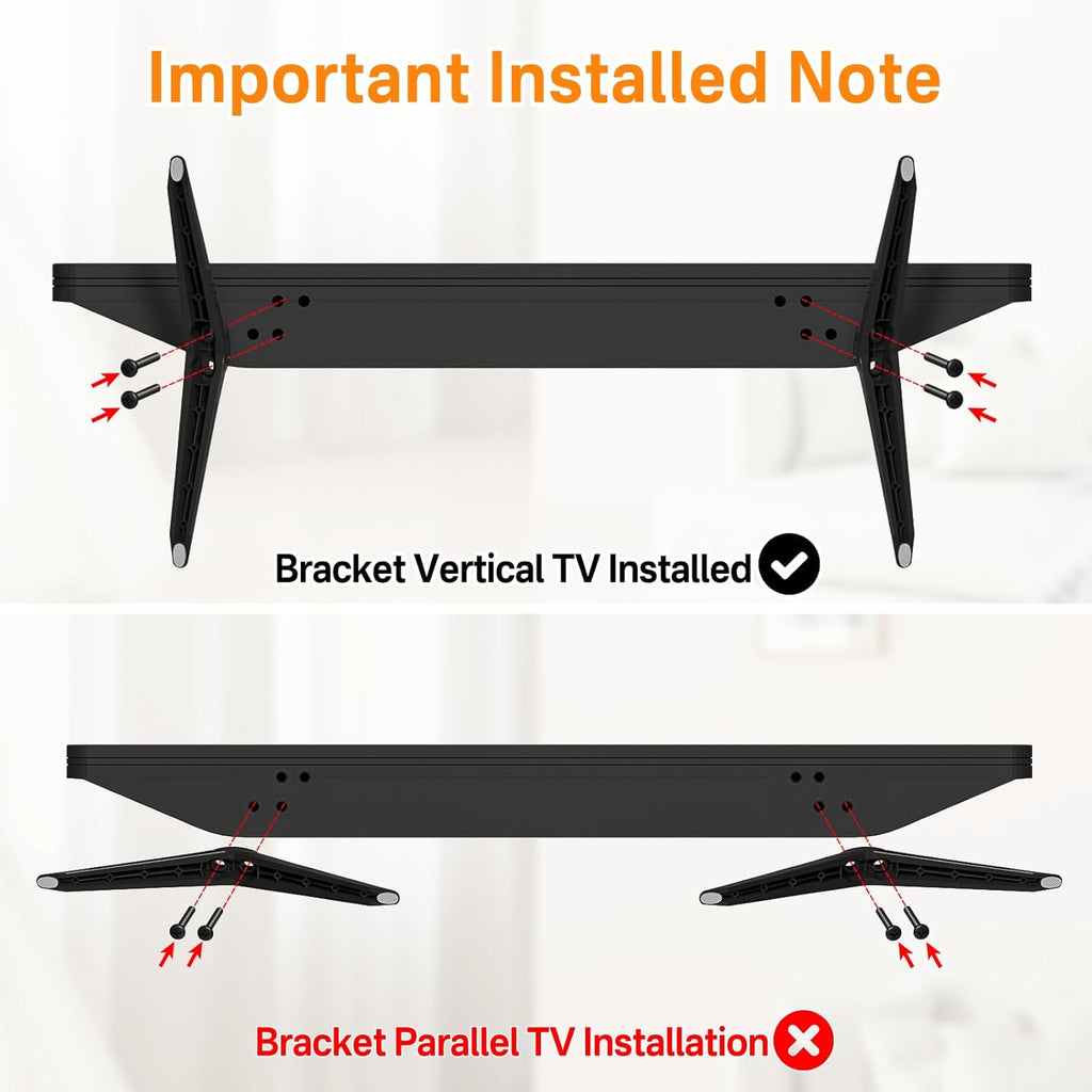 Chunxiao TV Stand Legs Replacement for TCL Roku TV Black