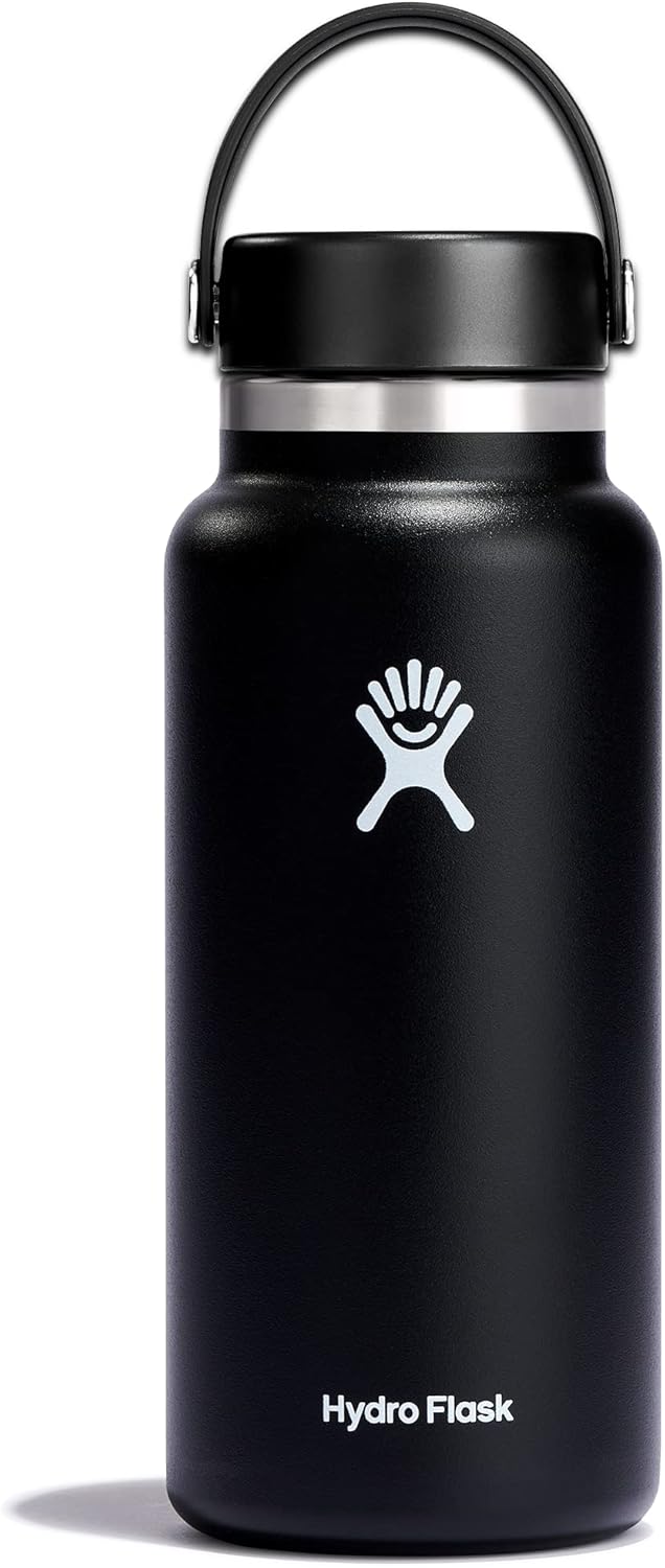 Hydro Flask Wide Mouth Insulated Water Bottle 32oz Black