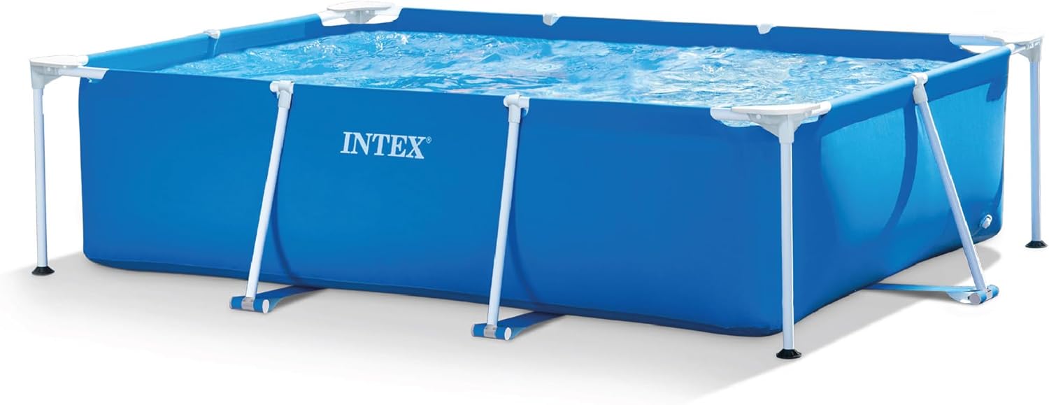 INTEX Rectangular Frame Above Ground Pool 439 Gallon Blue