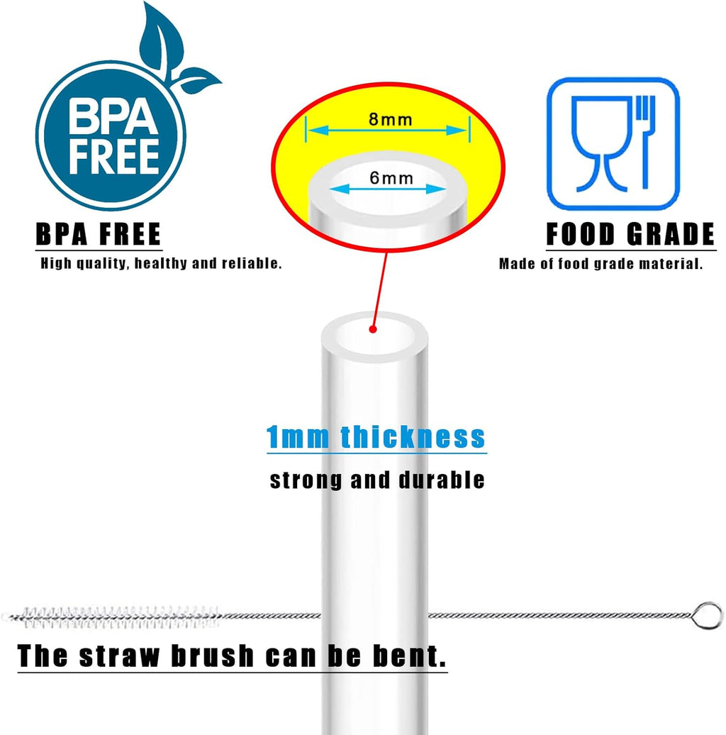 Ouharty Replacement Straws for Hydro Flask Wide-Mouth with Straw Brush